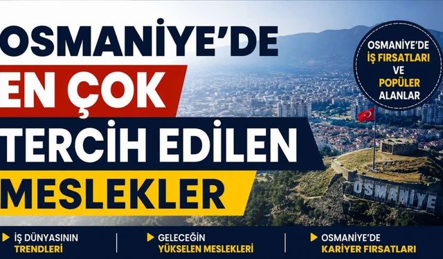 Osmaniye’de En Çok Tercih Edilen Meslekler
