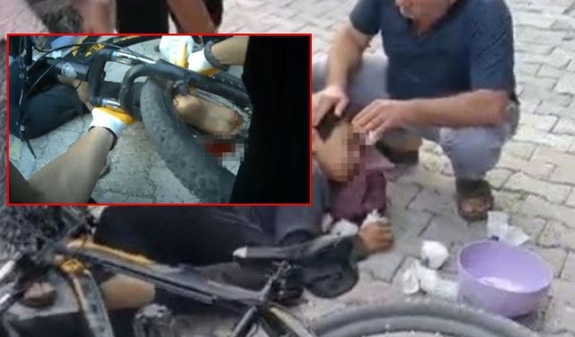 Görüntüler Videoda! Bisiklet Keyfi Kabusa Döndü! İşte 13 Yaşındaki Ömer'in Zor Anları