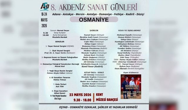 Yaşar Kemal’den Aşık Veysel’e! Osmaniye Cumartesi Günü Sanata Doyacak