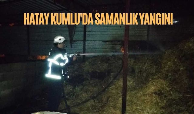 Hatay Kumlu'da Samanlık Yangını