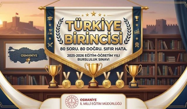 Osmaniye'de 5 Öğrenci hatasız Türkiye birincisi oldu!