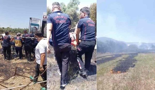 Osmaniye'de Anız Yangını Meyve Bahçesine Sıçradı, 1 Kişi Baygın Bulundu