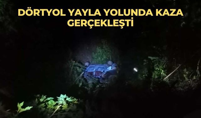 Dörtyol yayla yolunda kaza gerçekleşti