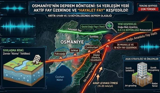 İşte Osmaniye'de Doğrudan Fay Hattı Üzerinde Olan 36 Mahalle ve 18 Köy!