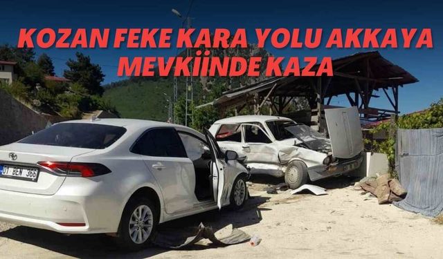 Kozan Feke kara yolu Akkaya mevkiinde kaza
