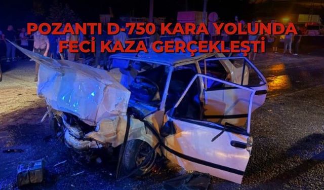 Pozantı D-750 kara yolunda feci kaza gerçekleşti