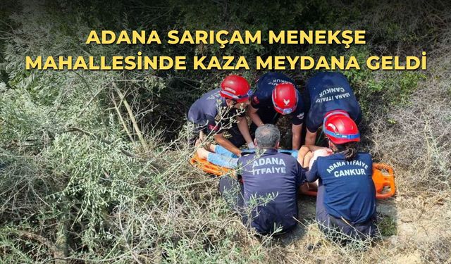 Adana Sarıçam Menekşe Mahallesinde kaza meydana geldi