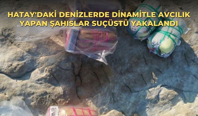 Hatay'daki denizlerde dinamitle avcılık yapan şahıslar suçüstü yakalandı