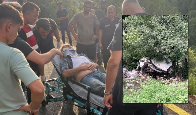 Osmaniye Kadirli’de Otomobil Uçuruma Savruldu, 1 Yaralı