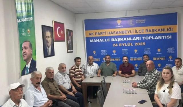 AK Parti Hasanbeyli İlçe Başkanlığı Haftalık Olağan Toplantısını Yaptı