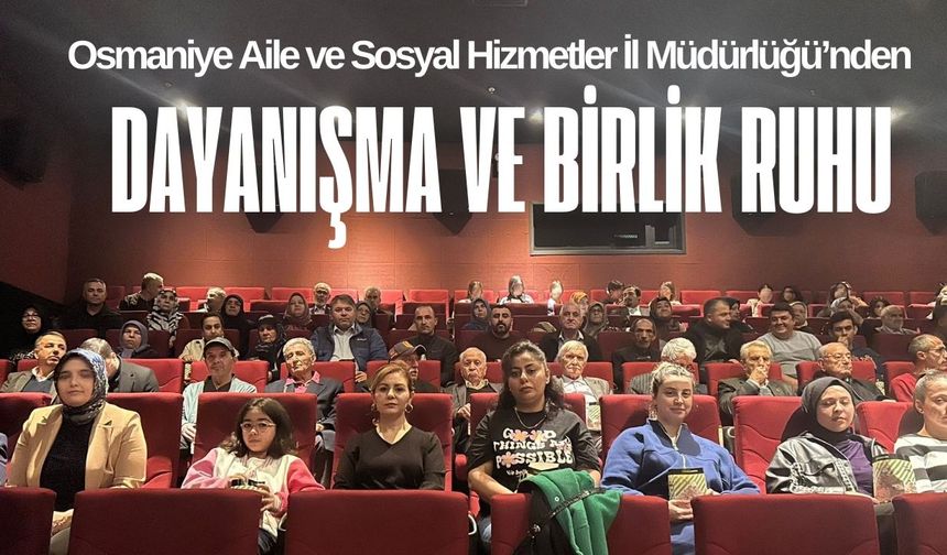 Sinema Etkinliğiyle Dayanışma ve Birlik Ruhu