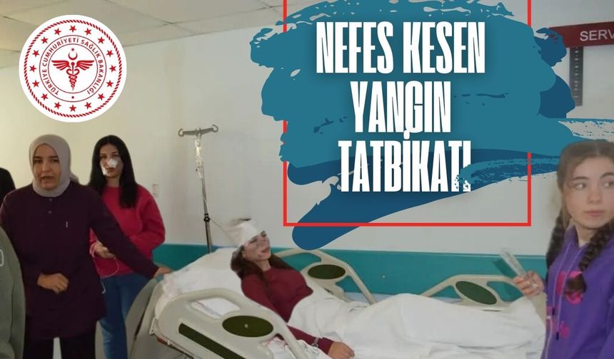 Kadirli Devlet Hastanesinde Nefes Kesen Yangın Tatbikatı