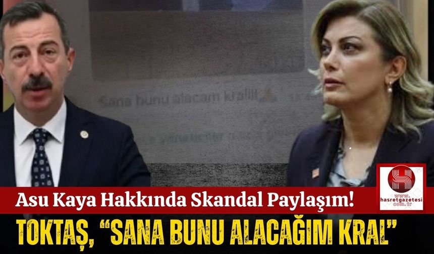 Osmaniye'yi Temsil Eden CHP'li Asu Kaya Hakkında Toktaş'tan Skandal Mesaj! "Sana Bunu Alacağım Kral"