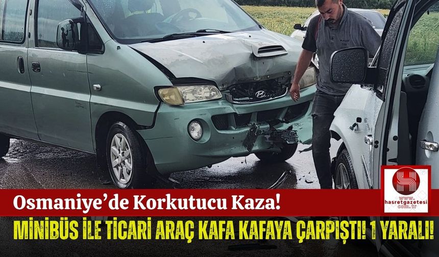 Düziçi'nde Minibüs ve Ticari Araç Çarpıştı!