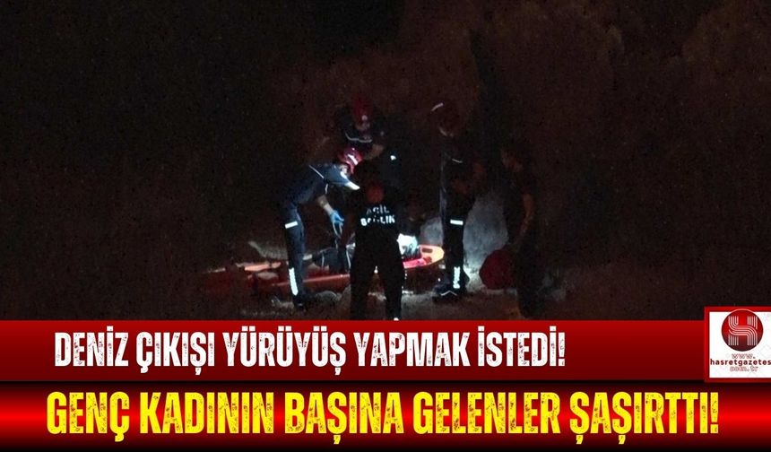 Genç Kadın Denizden Dönüyordu! İtfaiye Yardımına Zor Yetişti!
