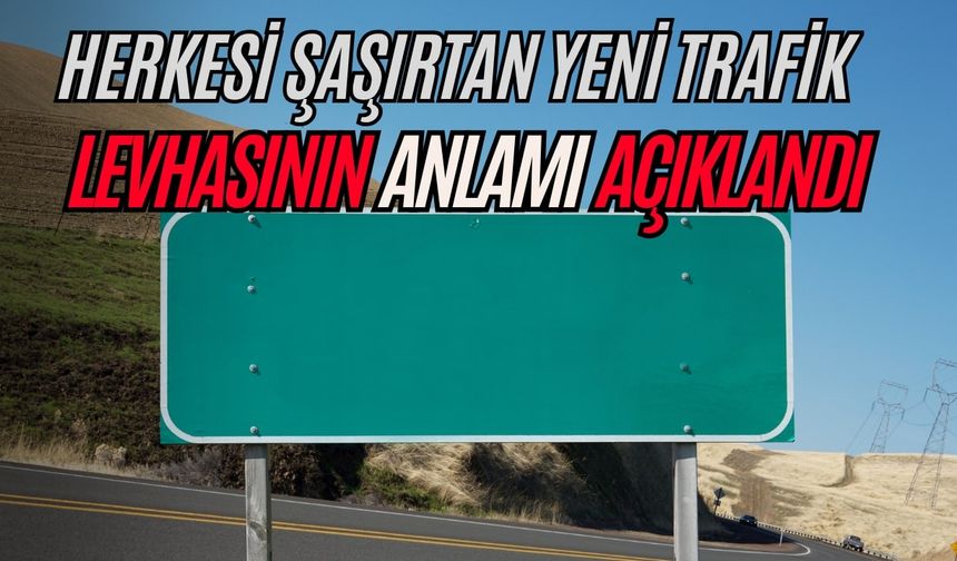 Herkesi Şaşırtan Yeni Trafik Levhası Ortaya Çıktı: İşte Tuhaf Anlamı