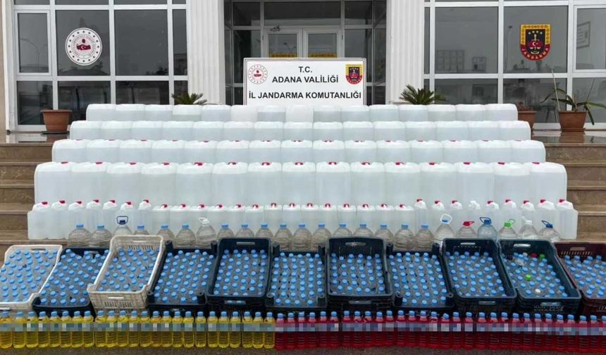 Adana’da 2 Bin 495 Litre Sahte Alkol Ele Geçirildi
