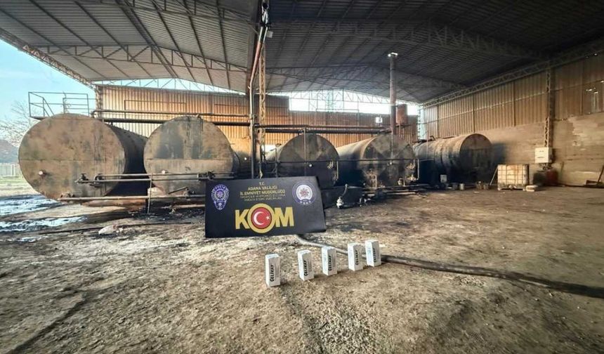 Adana’da Depoya Baskın: 115 Bin Litre Kaçak Akaryakıt Ele Geçirildi