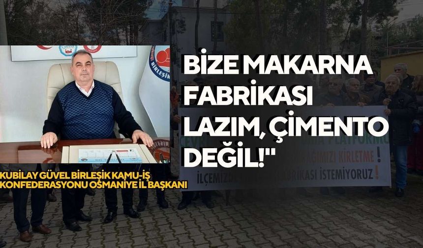 Birleşik Kamu-İş'ten Osmaniye İçin Korkutan Uyarı!  300 Kişilik İş Vaadi, 25 Bin Kişiyi Yerinden mi Edecek?