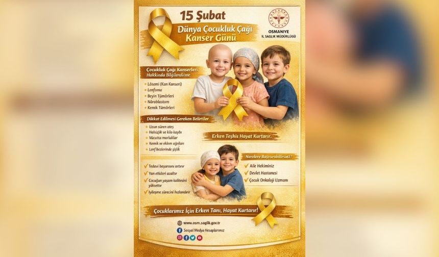 Çocukluk Çağı Kanserlerinde Erken Tanı Hayat Kurtarır