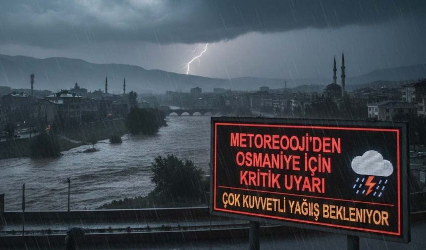 Meteoroloji'den Osmaniye İçin Kritik Uyarı: Çok Kuvvetli Yağış Bekleniyor