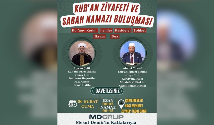 Osmaniye’de Kur’an Ziyafeti ve Sabah Namazı Buluşması’na davet