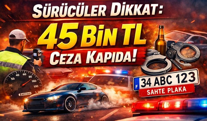 Sürücüler Dikkat: 45 Bin TL Ceza Kapıda!