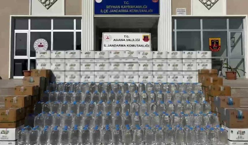 Adana’da 2 Bin Litre Kaçak Alkol Ele Geçirildi