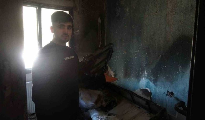 Hatay’da prizden çıkan yangın apartman dairesini sardı