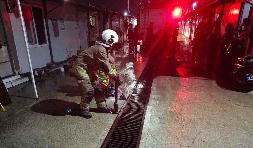Hatay’da su giderine yavrulayan kedi ve yavruları kurtarıldı