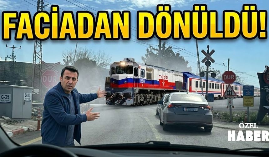 Görüntüler Videoda! Toprakkale hemzemin geçidinde büyük ihmal! Saniyelerle kurtuldular