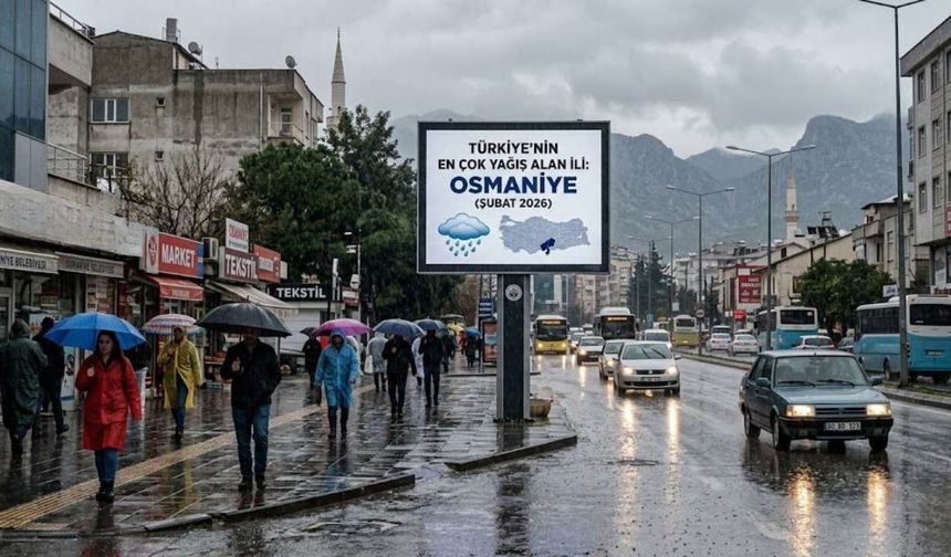 Osmaniye 2026 Şubat Ayında Türkiye’nin En Çok Yağış Alan İli Seçildi