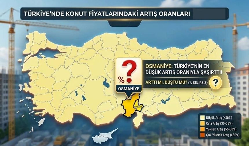 Osmaniye Konut Fiyatlarında Türkiye’nin En Düşük Artış Oranıyla Şaşırttı