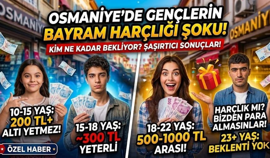 Osmaniyeli Gençlere Sorduk! Bayram Harçlığı Beklentisi Ortaya Çıktı!