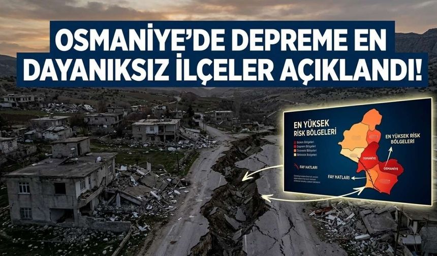 Osmaniye’de Depreme En Dayanıksız İlçeler Açıklandı!