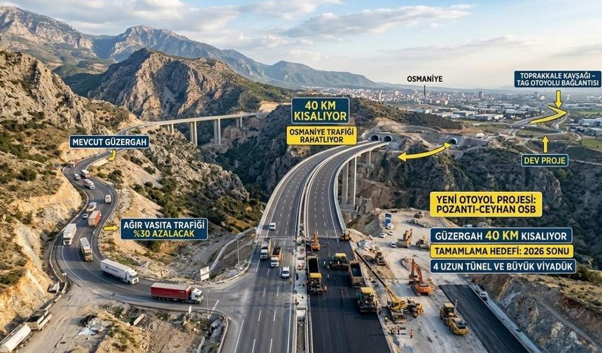 Tam 40 kilometre kısalıyor! İşte Osmaniye trafiğini rahatlatacak dev proje