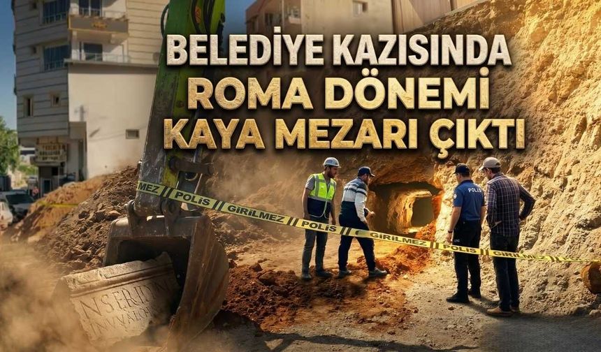 Belediye Kazısında Roma Dönemi Kaya Mezarı Çıktı
