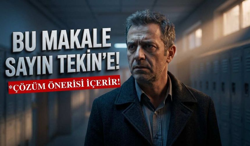 Milli Eğitim Bakanına Çağrımdır: Bu Makaleyi Lütfen Okuyun !