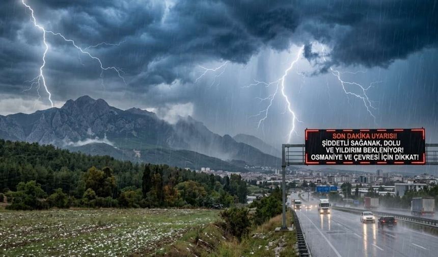 Osmaniye Dahil 4 İle Son Dakika Uyarısı! Şiddetli Sağanak, Dolu ve Yıldırım Kapıda!