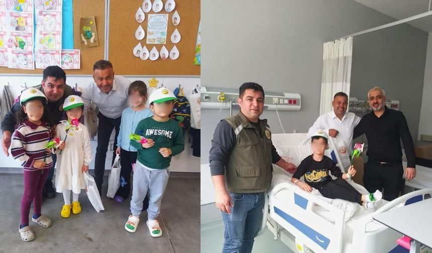 Osmaniye Orman İşletme Müdürlüğü’nden Hastanedeki Çocuklara Moral Ziyareti