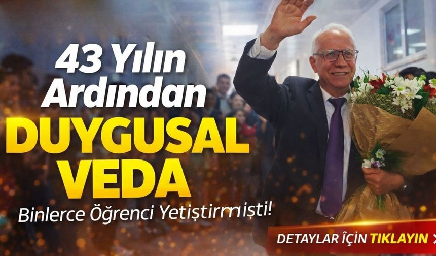 Osmaniye'de 43 Yıllık Öğretmene Duygusal Veda