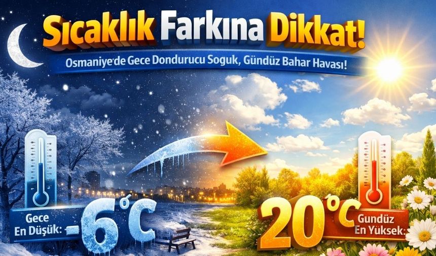 Osmaniye'de Dondurucu Soğuktan Bahar Sıcağına! 14 Derece Birden Artacak!