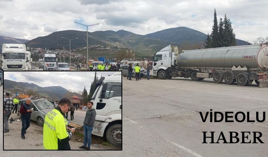 Osmaniye'de Tır ile Ticari Araç Çarpıştı