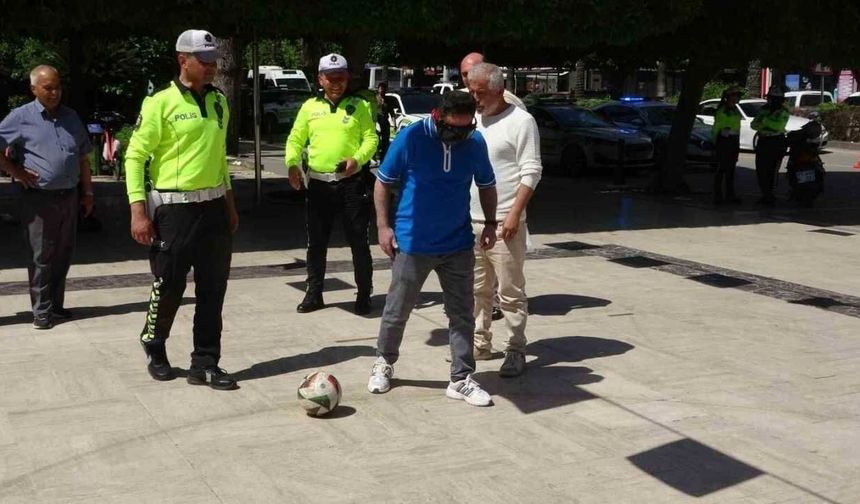 Adana’da Alkol Simülasyon Gözlüğüyle Zorlu Sınav: Topa Vuramadılar