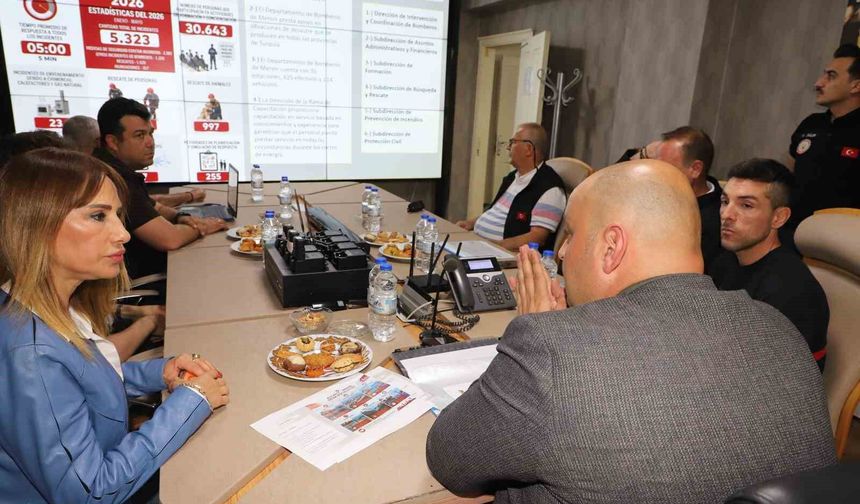 Mersin itfaiyesinin AKOM sistemi İspanyol heyeti etkiledi