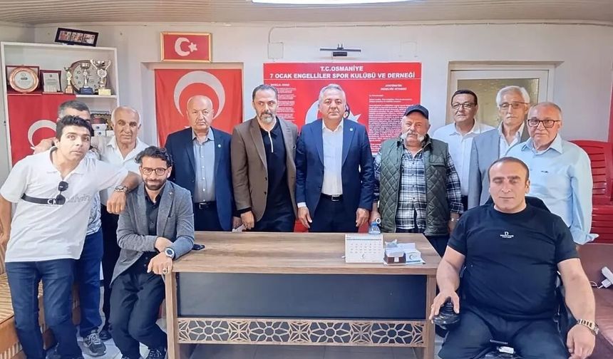 İYİ Parti Osmaniye Teşkilatı’ndan Engelliler Derneği’ne Ziyaret