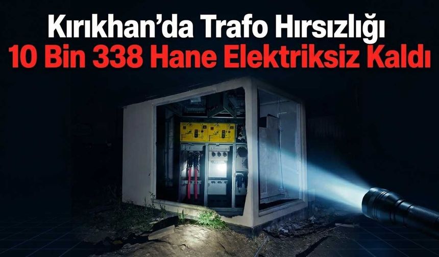 Kırıkhan’da Trafo Hırsızlığı: 10 Bin 338 Hane Elektriksiz Kaldı