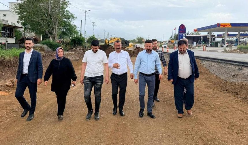 Başkan Aksoy Yol Çalışmalarını  Yerinde İnceledi
