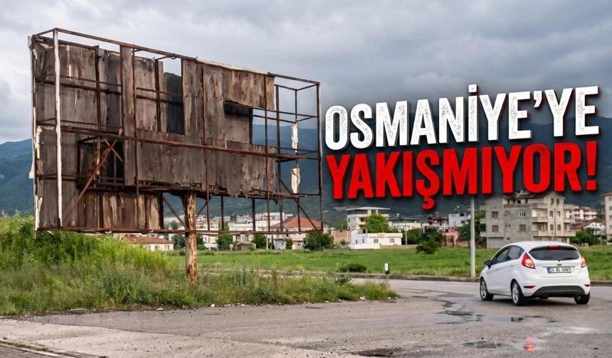 Osmaniye Batı Girişinde Reklam Panosu Kirliliği