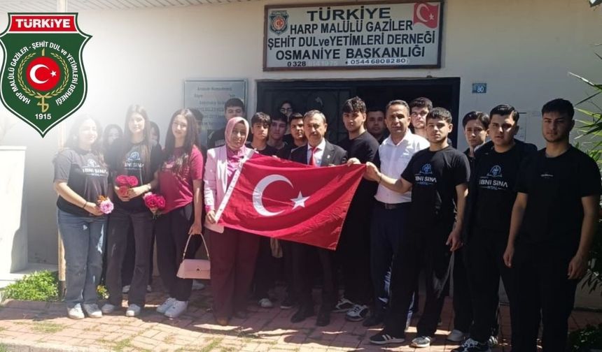 Osmaniye İbn-i Sina MTAL’den Şehit ve Gazi Derneğine Anlamlı Ziyaret